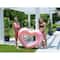 Swimline 5.5ft. Pink Metallic Heart Shaped Inner Tube Swimming Pool Float